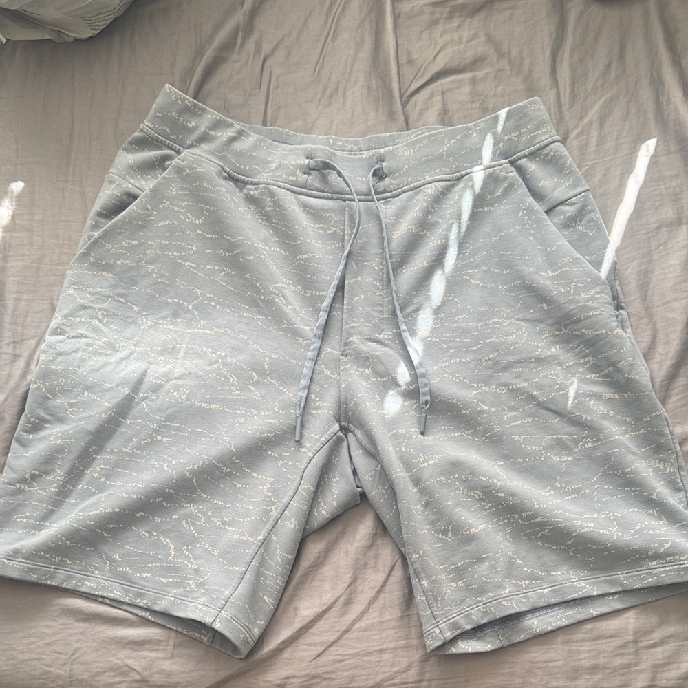 lululemon athletica Light Blue Patterned Shorts
